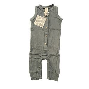 NWT Kate Quinn Sleeveless Button Sport Jumpsuit Balsam Green Bamboo 0-3m